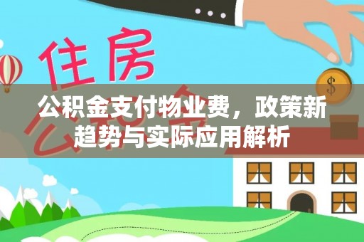 六龟公积金支付物业费，政策新趋势与实际应用解析