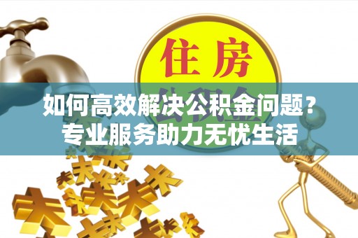 六龟如何高效解决公积金问题？专业服务助力无忧生活