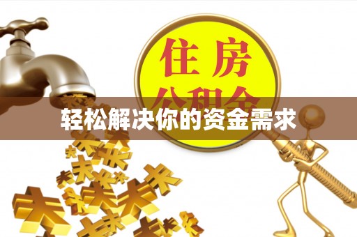 六龟轻松解决你的资金需求