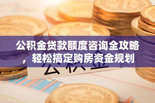 六龟公积金贷款额度咨询全攻略，轻松搞定购房资金规划
