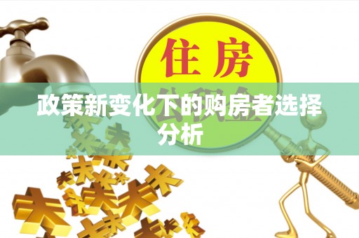 六龟政策新变化下的购房者选择分析