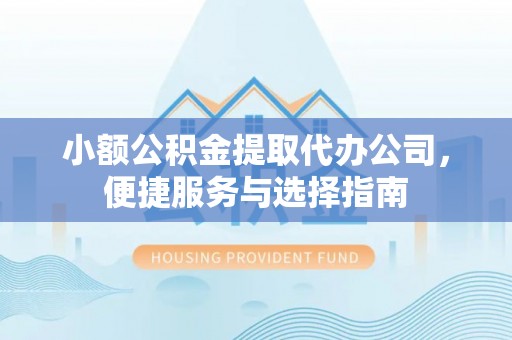 六龟小额公积金提取代办公司，便捷服务与选择指南