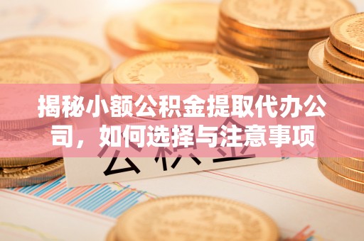 六龟揭秘小额公积金提取代办公司，如何选择与注意事项