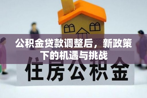 六龟公积金贷款调整后，新政策下的机遇与挑战