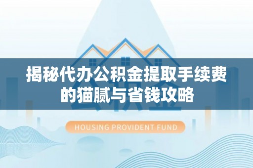 六龟揭秘代办公积金提取手续费的猫腻与省钱攻略