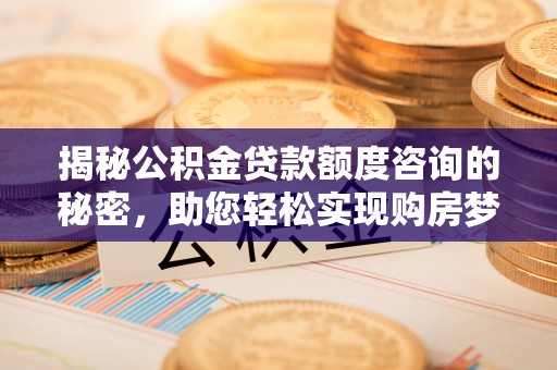 六龟揭秘公积金贷款额度咨询的秘密，助您轻松实现购房梦想