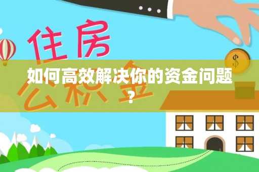 六龟如何高效解决你的资金问题？