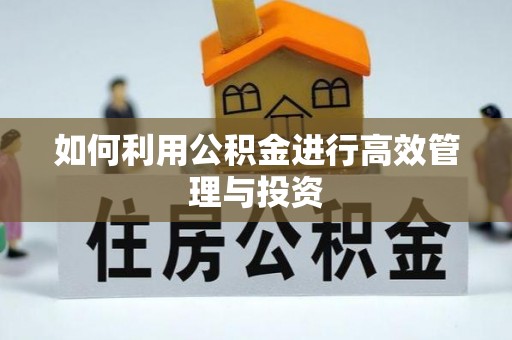 六龟如何利用公积金进行高效管理与投资