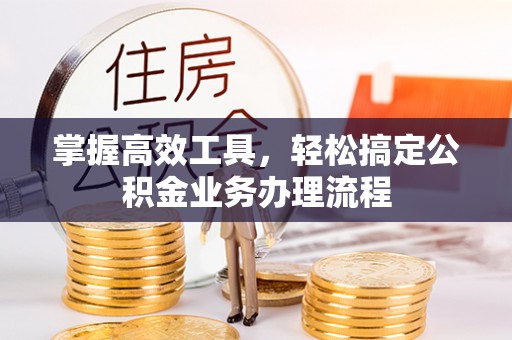 六龟掌握高效工具，轻松搞定公积金业务办理流程